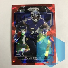2021 Panini Prizm Red Cracked Ice #286 Tyus Bowser Baltimore Ravens